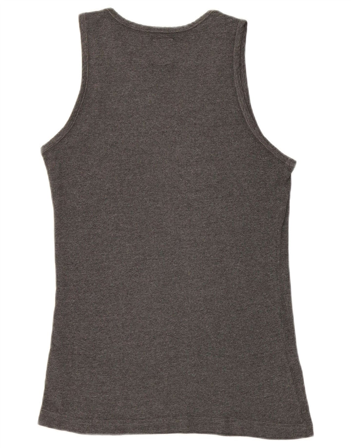 Dickies Womens Vest Top UK 14 Large Grey Cotton