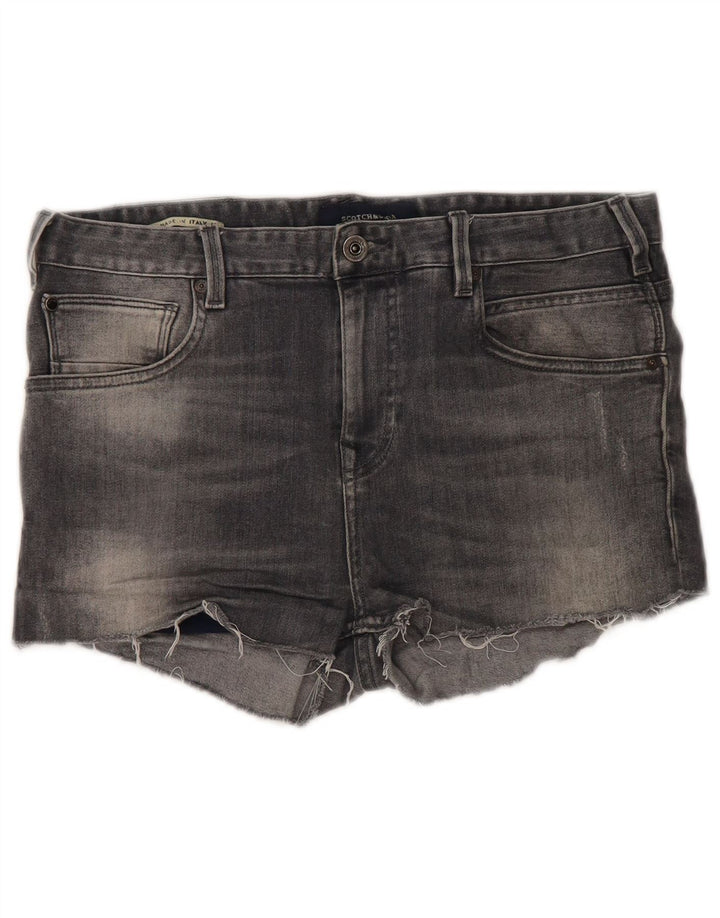 Scotch & Soda Womens Denim Hot Pants W30 medium Grey Cotton