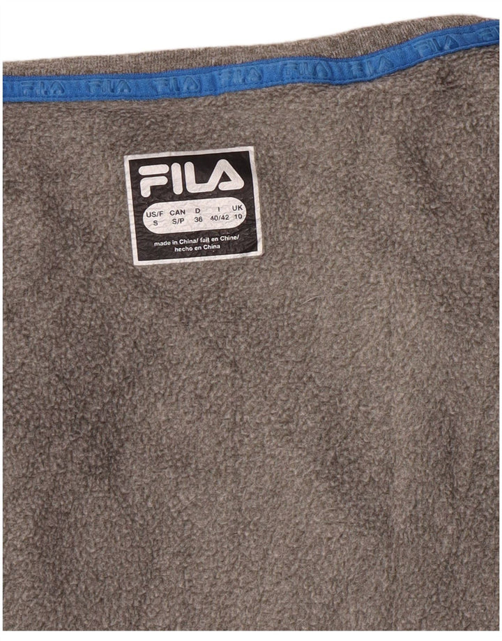 Fila Womens Graphic Sweatshirt Jumper UK 10 Small Grey