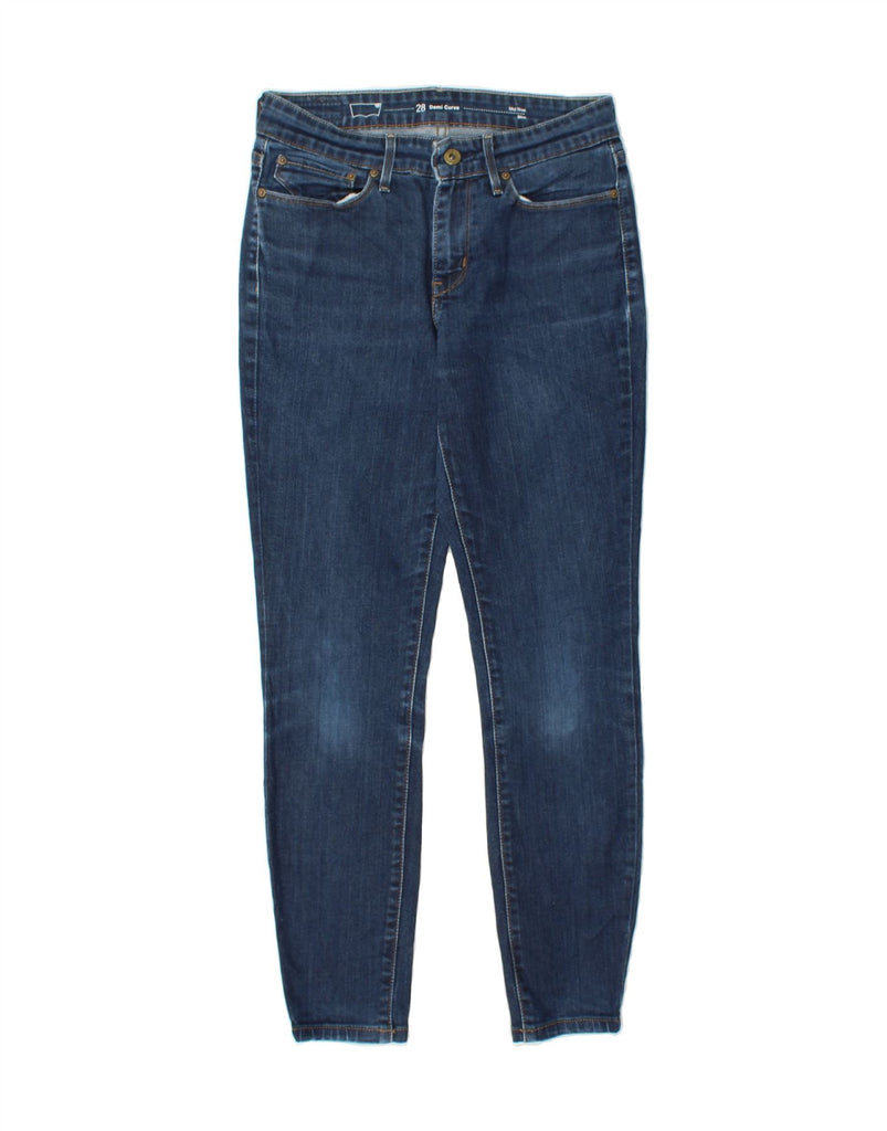 LEVI'S Womens Demi Curve Mid Rise Slim Jeans W28 L27 Blue Cotton Vintage Levi's and Second-Hand Levi's from Messina Hembry 