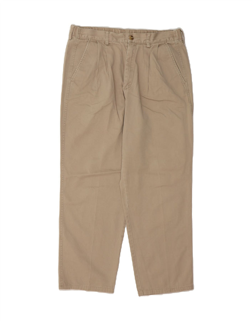 EDDIE BAUER Womens Petite Pegged Chino Trousers US 12 Large W32 L27 Beige Vintage Eddie Bauer and Second-Hand Eddie Bauer from Messina Hembry 