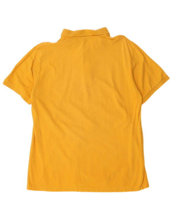 Conte of Florence Mens Polo Shirt XL Yellow Cotton