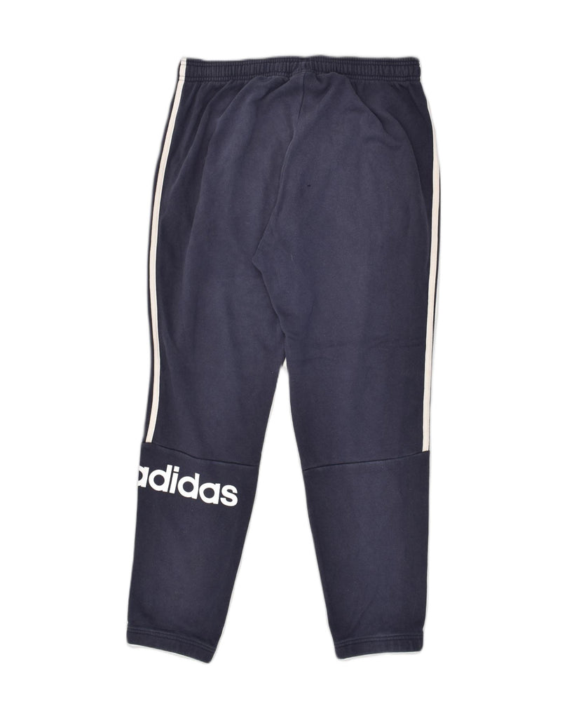 ADIDAS Mens Graphic Tracksuit Trousers Large Navy Blue Polyester | Vintage Adidas | Thrift | Second-Hand Adidas | Used Clothing | Messina Hembry 