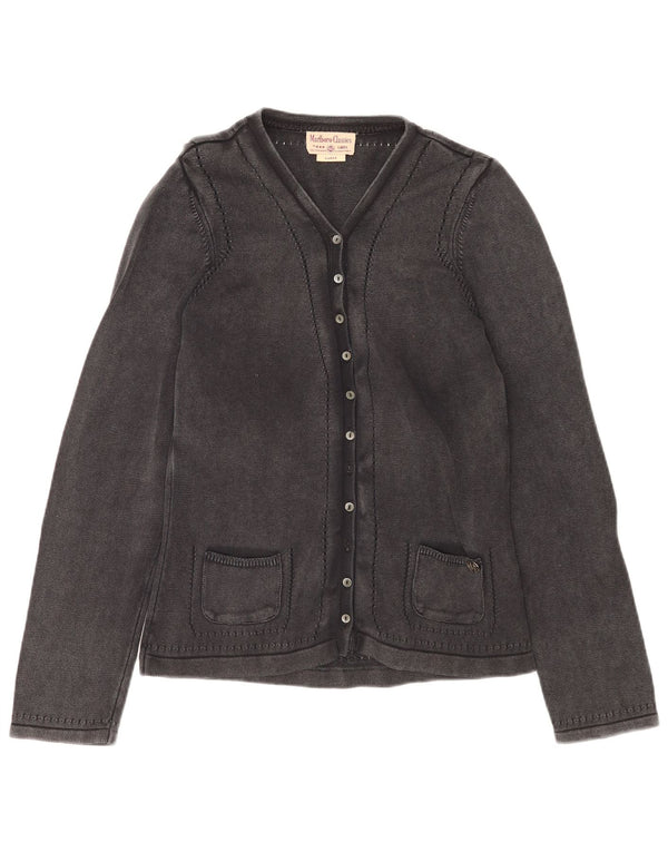 Marlboro Classics Womens Cardigan Sweater UK 14 Large Grey Cotton