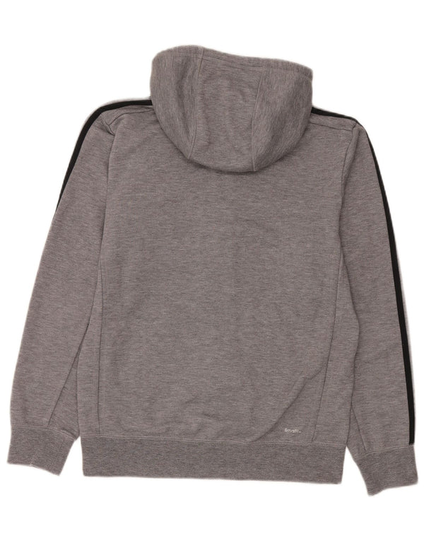 Adidas Mens Climalite Zip Hoodie Sweater Small Grey Flecked Polyester