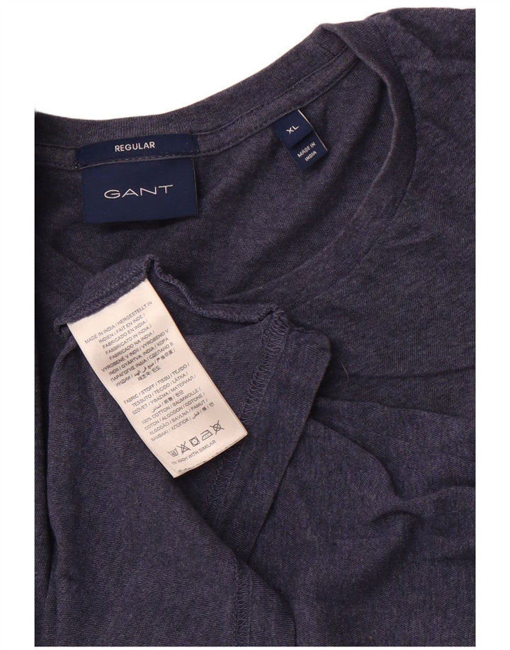 GANT Mens Regular T-Shirt Top XL Navy Blue Cotton
