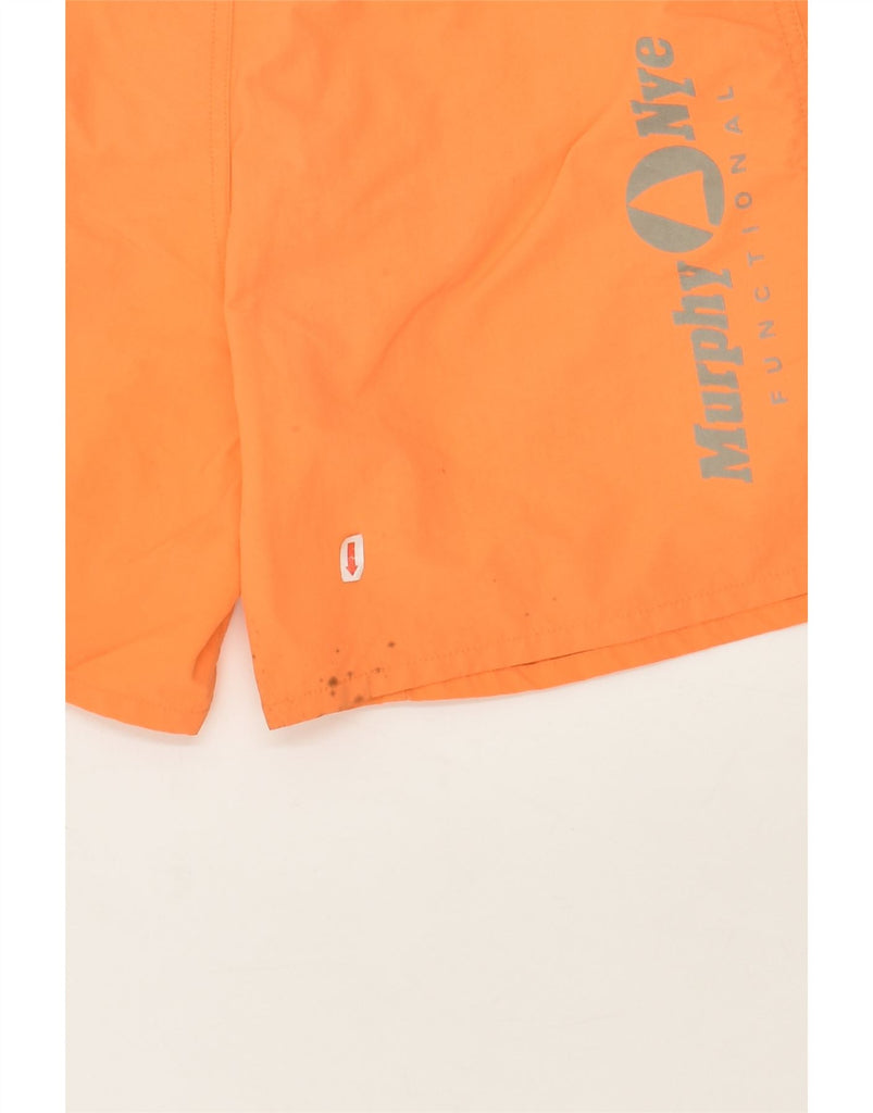 MURPHY & NYE Mens Graphic Sport Shorts Large Orange Polyamide | Vintage Murphy & Nye | Thrift | Second-Hand Murphy & Nye | Used Clothing | Messina Hembry 