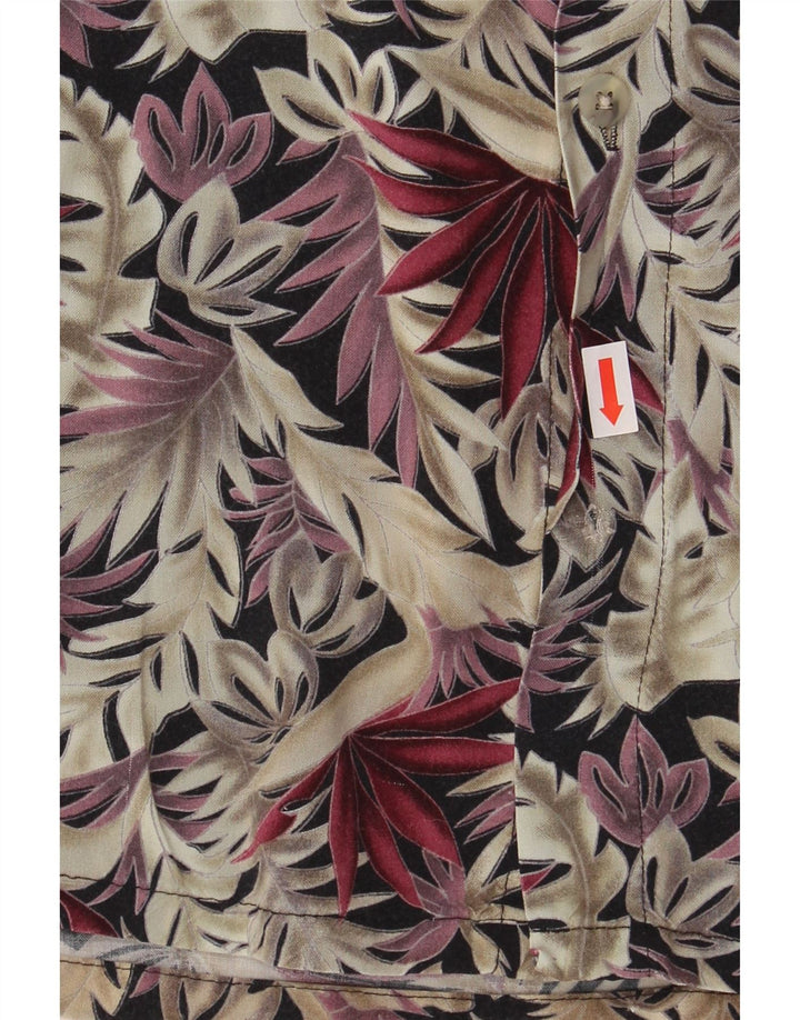 PIERRE CARDIN Mens Short Sleeve Shirt Large Multicoloured Floral Rayon Vintage Pierre Cardin and Second-Hand Pierre Cardin from Messina Hembry 