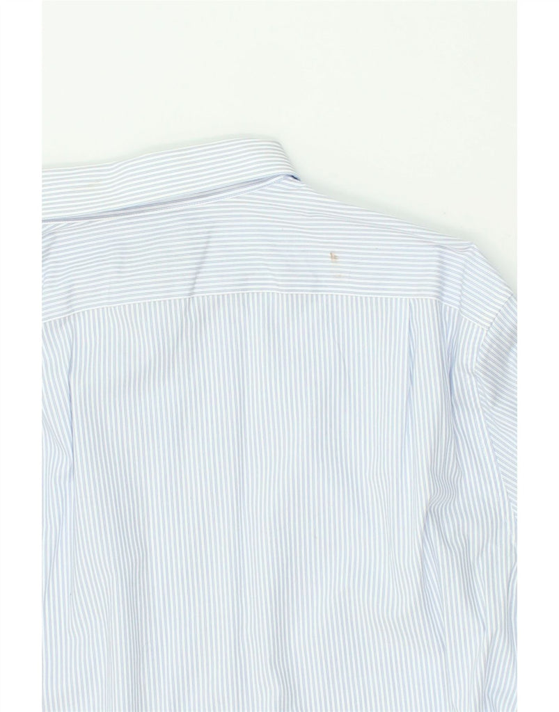 J. CREW Mens Thompson Shirt Size 17 1/2 XL Blue Pinstripe Cotton | Vintage J. Crew | Thrift | Second-Hand J. Crew | Used Clothing | Messina Hembry 