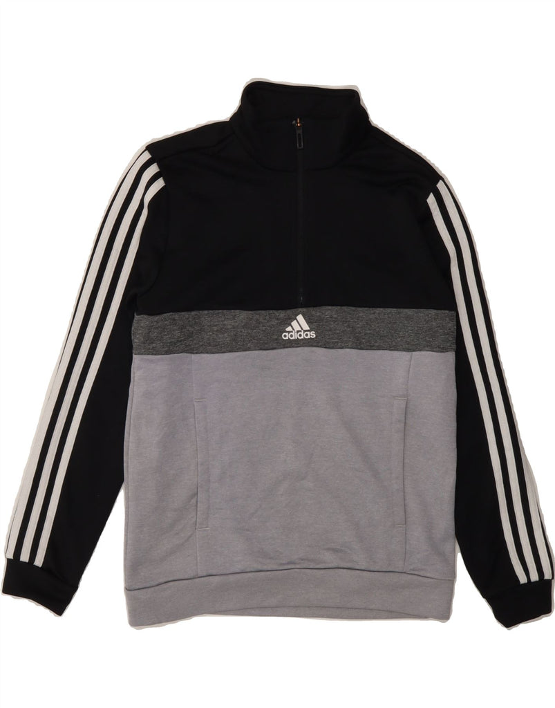 ADIDAS Boys Pullover Tracksuit Top 11-12 Years Multicoloured Colourblock Vintage Adidas and Second-Hand Adidas from Messina Hembry 