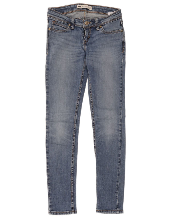 Levi's Womens Slight Curve Low Waist Skinny Jeans W26 L32 Blue Cotton
