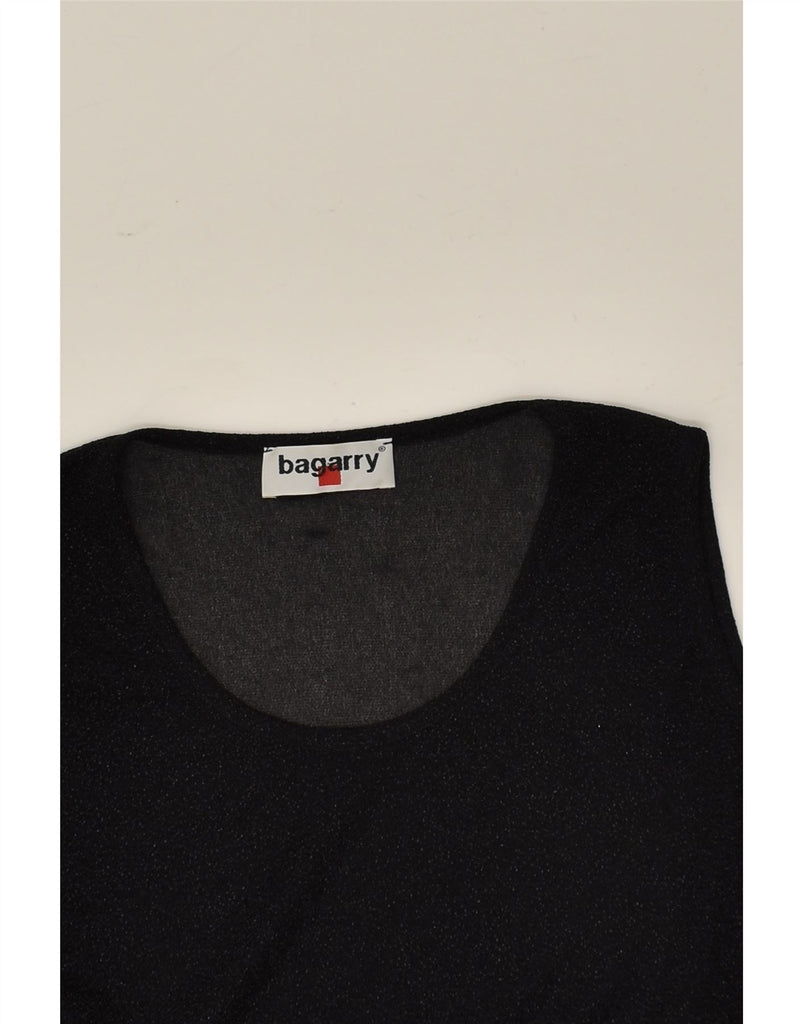 BAGARRY Womens Vest Top IT 44 Medium Black Polyester | Vintage Bagarry | Thrift | Second-Hand Bagarry | Used Clothing | Messina Hembry 