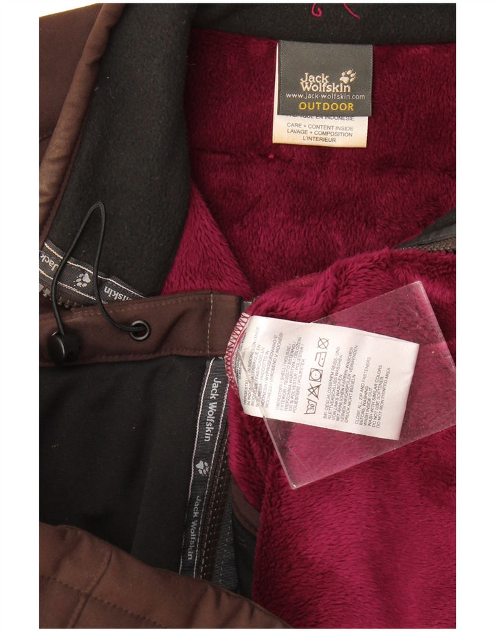 Jack Wolfskin Womens Liner Windbreaker Jacket UK 16 Large  Brown Polyester