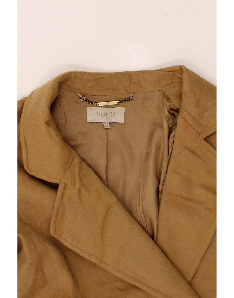 HOBBS Womens Oversized Double Breasted Coat UK 16 Large  Beige Wool Vintage Hobbs and Second-Hand Hobbs from Messina Hembry 