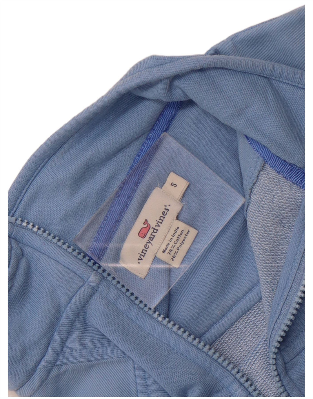 Vineyard Vines Womens Oversized Zip Neck Sweatshirt Jumper UK 10 Small Blue