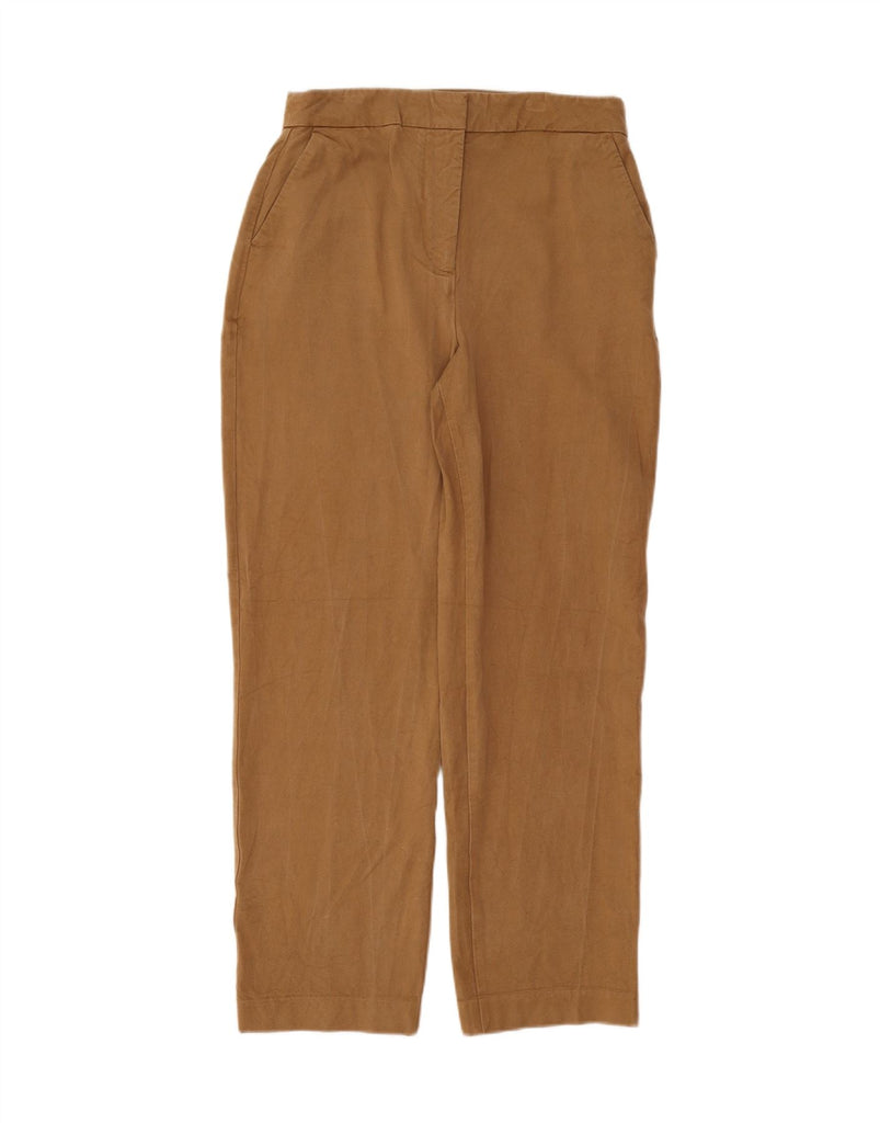 BODEN Womens Straight Chino Trousers UK 12 Medium W30 L28 Brown Viscose Vintage Boden and Second-Hand Boden from Messina Hembry 