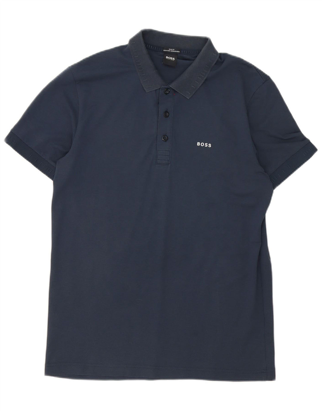 Hugo Boss Mens Slim Fit Polo Shirt Medium Navy Blue