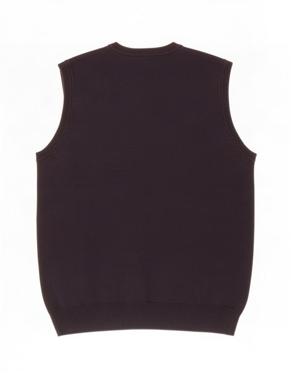 Marks & Spencer Mens Blue Harbour Vest Tank Top Small Navy Cotton