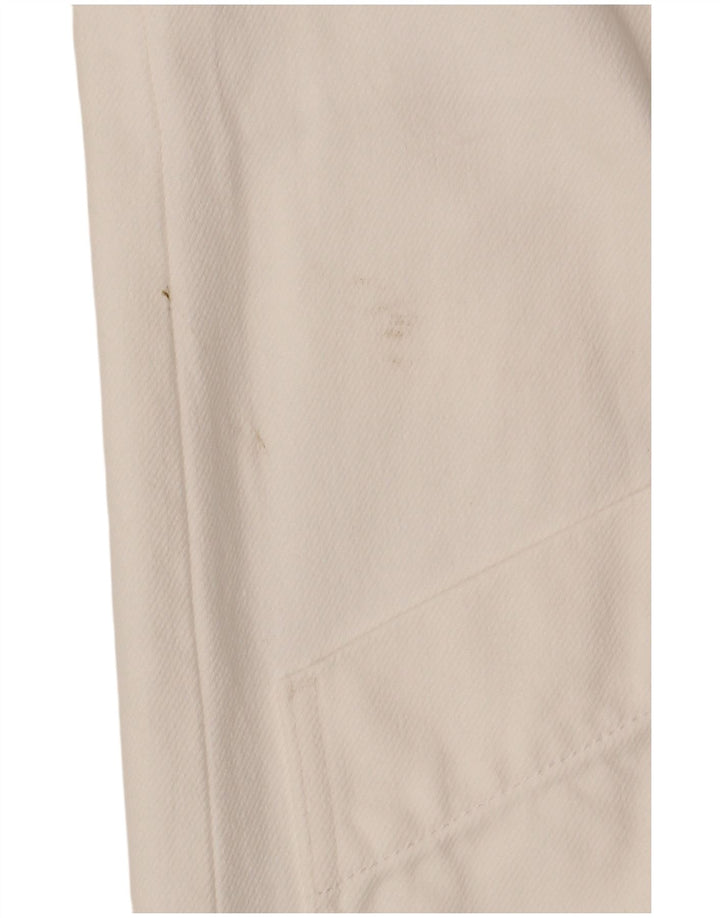 Zara Womens Denim Midi Skirt Medium W30 White Cotton