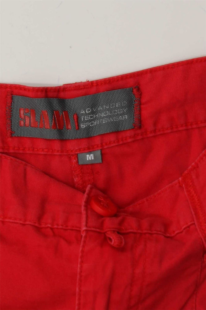 SLAM Mens Cargo Shorts Medium W32  Red Cotton