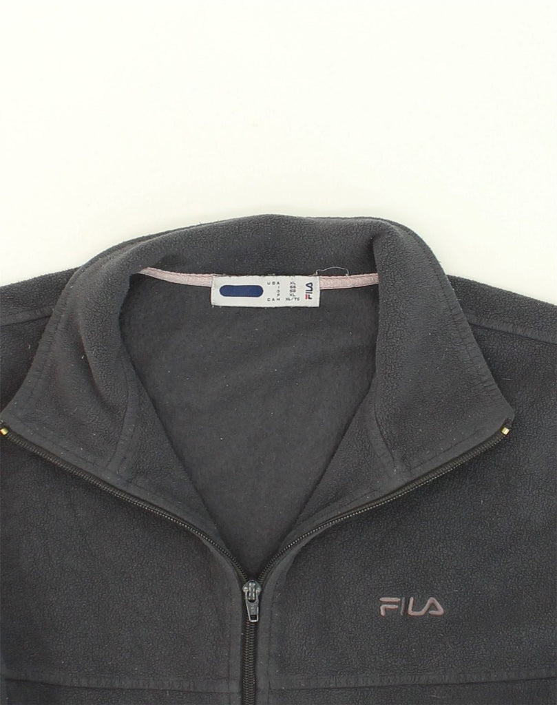 FILA Mens Fleece Jacket UK 42 XL Grey Polyester | Vintage Fila | Thrift | Second-Hand Fila | Used Clothing | Messina Hembry 