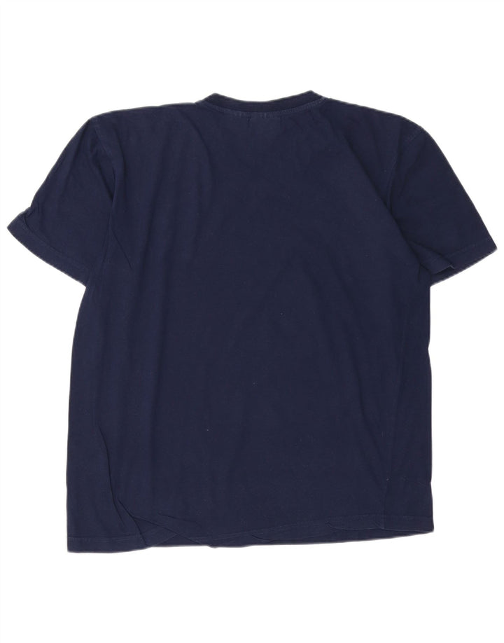 FILA Mens T-Shirt Top Medium Navy Blue Cotton