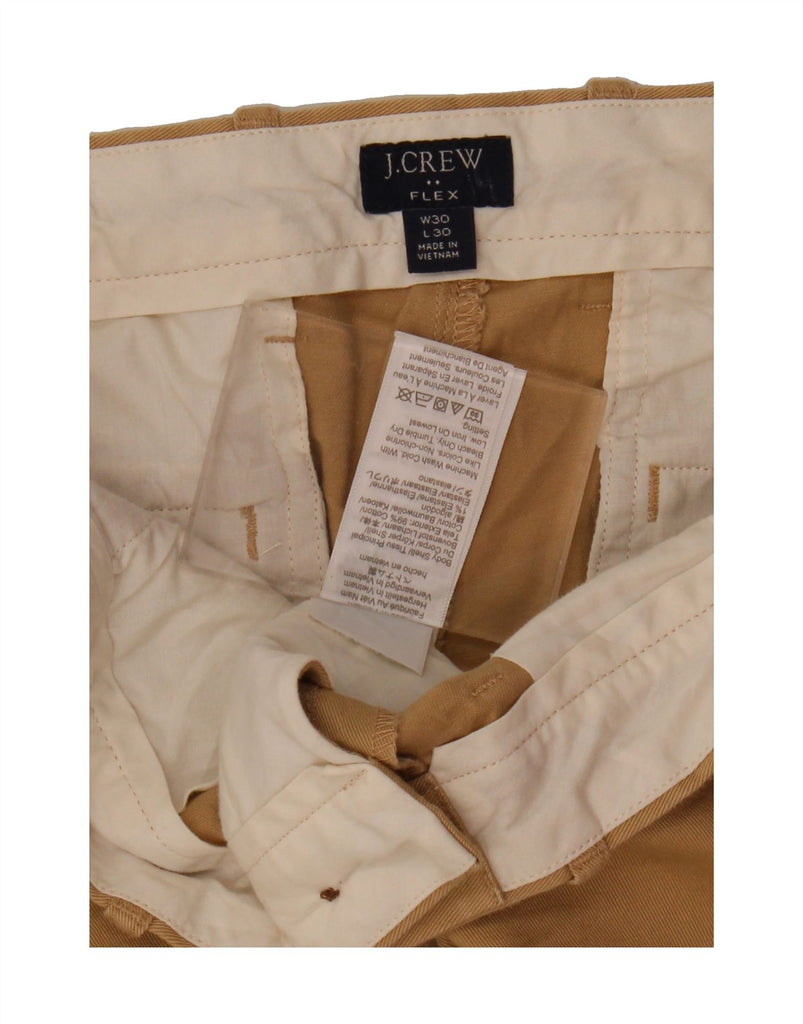 J. CREW Mens Flex Slim Chino Trousers W30 L30 Beige Cotton Vintage J. Crew and Second-Hand J. Crew from Messina Hembry 
