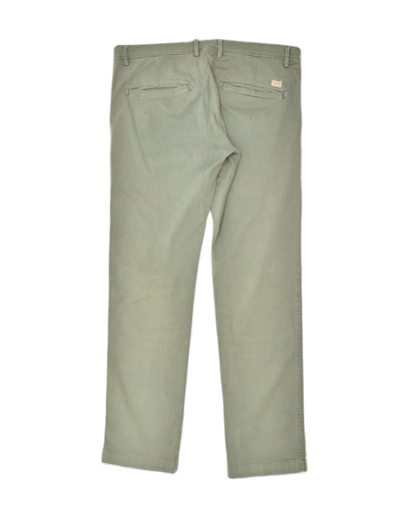 GAUDI Mens Slim Casual Trousers W36 L32 Green Cotton | Vintage | Thrift | Second-Hand | Used Clothing | Messina Hembry 