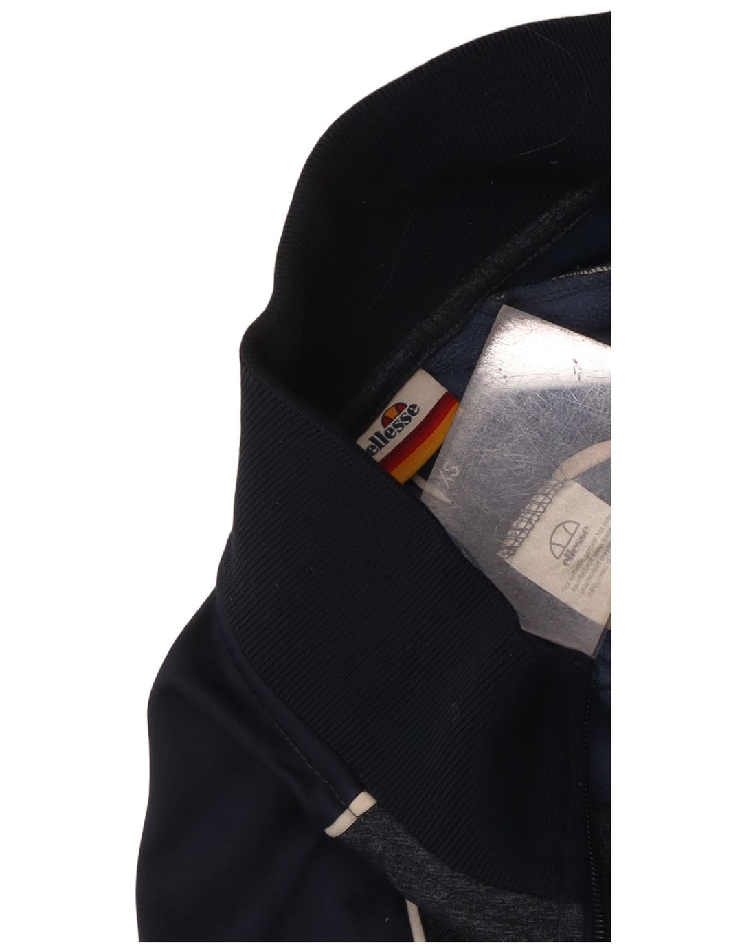 Ellesse Mens Tracksuit Top Jacket XS Navy Blue Colourblock Polyester
