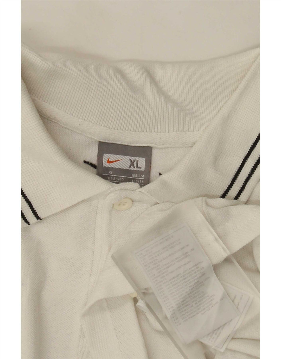 Nike Mens Graphic Polo Shirt XL White Cotton