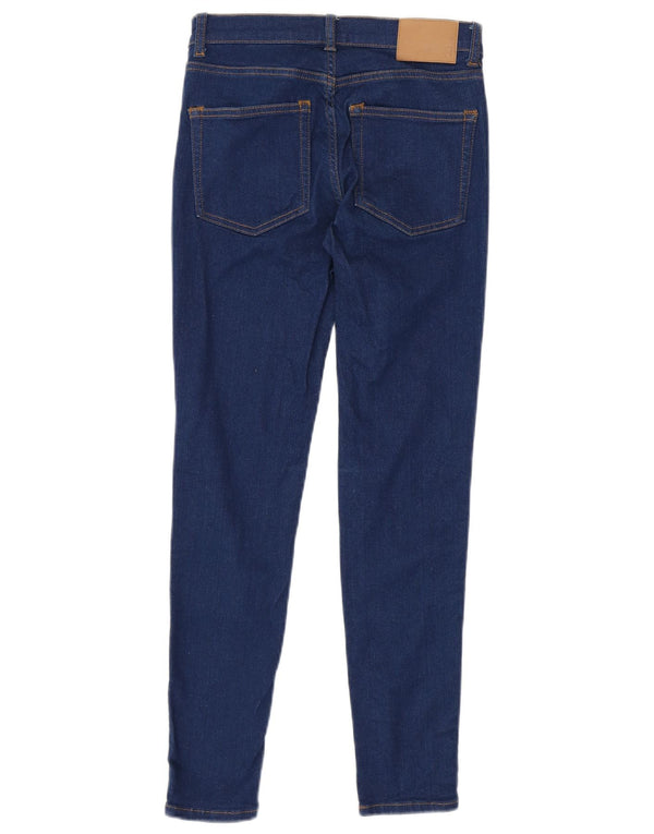 French Connection Womens Skinny Jeans UK 8 Small W26 L27 Navy Blue Cotton