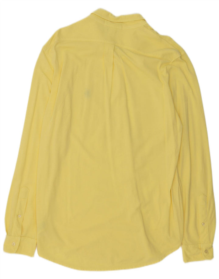 Ralph Lauren Mens Featherweight Mesh Shirt Large Yellow Cotton
