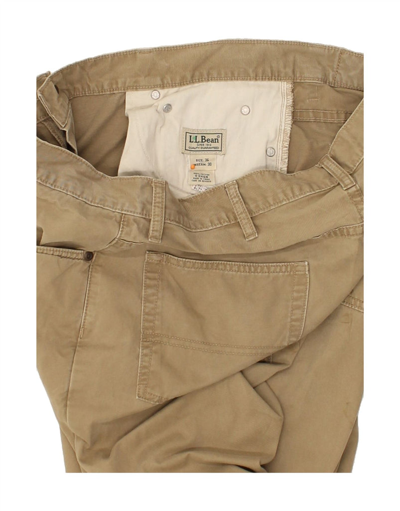 L.L.BEAN Mens Straight Casual Trousers W36 L30 Brown Cotton | Vintage L.L.Bean | Thrift | Second-Hand L.L.Bean | Used Clothing | Messina Hembry 