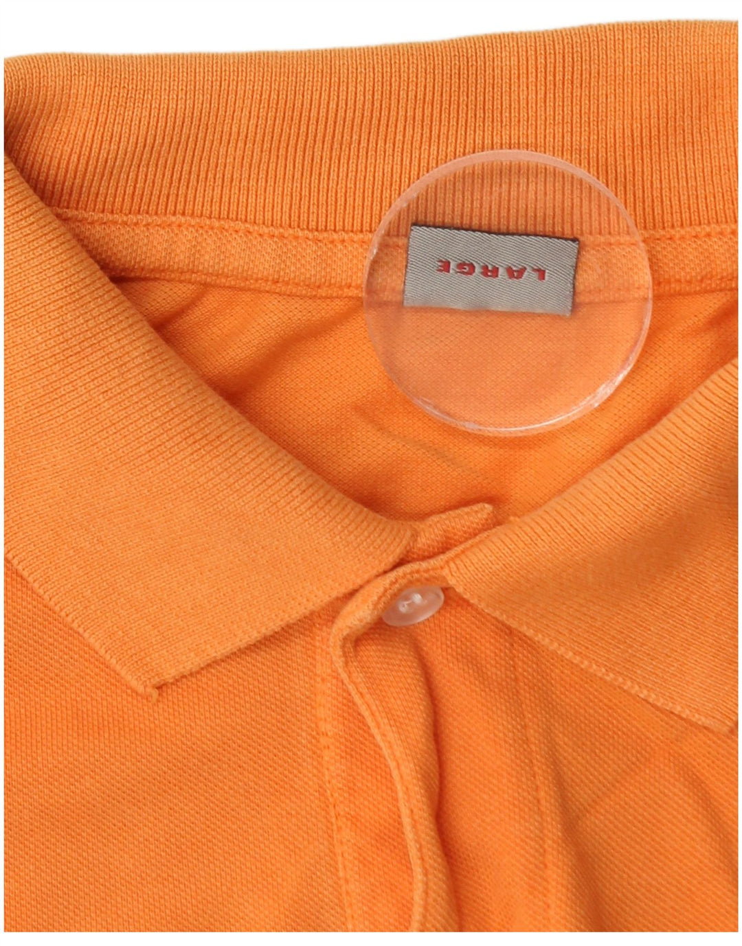 Kappa Mens Long Sleeve Polo Shirt Large Orange Cotton