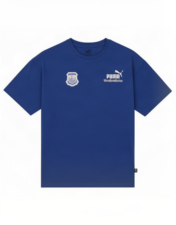Puma Boys Graphic T-Shirt Top 13-14 Years Blue Cotton