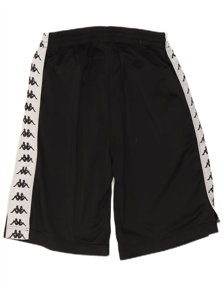 Kappa Mens Graphic Sport Shorts Small  Black Colourblock Polyester