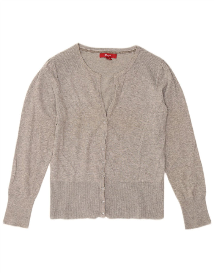 MONSOON Womens Cardigan Sweater UK 12 Medium Grey Cotton