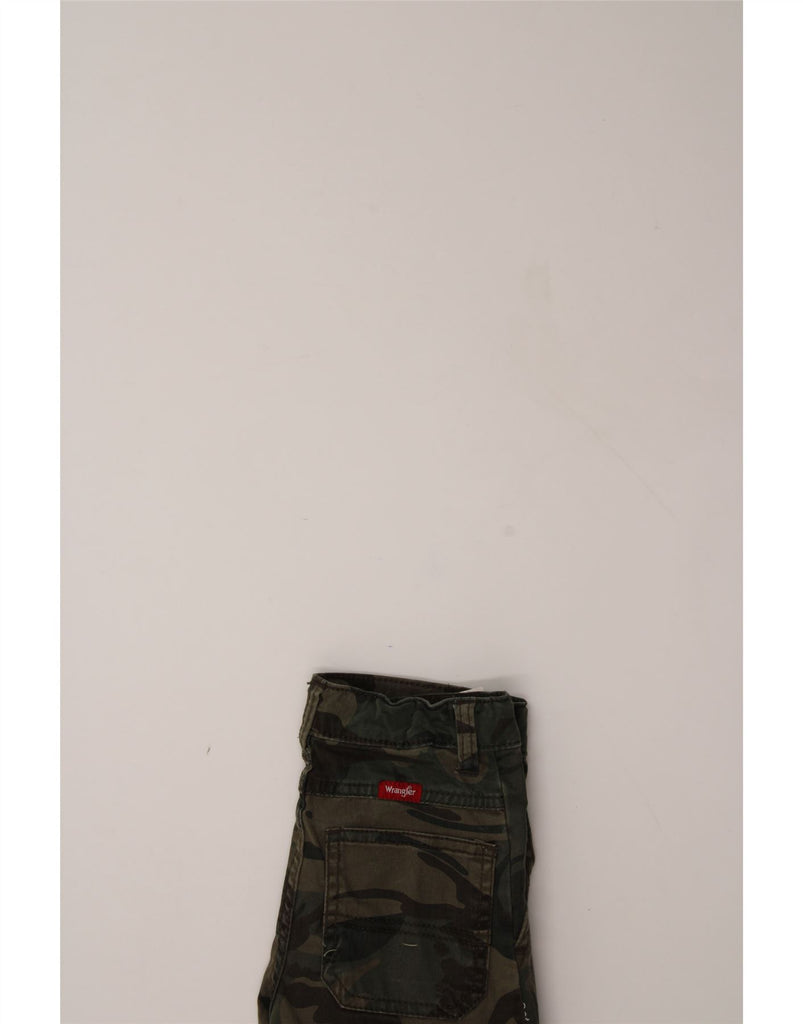 WRANGLER Boys Slim Cargo Trousers 6-7 Years W21 L21 Khaki Camouflage Vintage Wrangler and Second-Hand Wrangler from Messina Hembry 