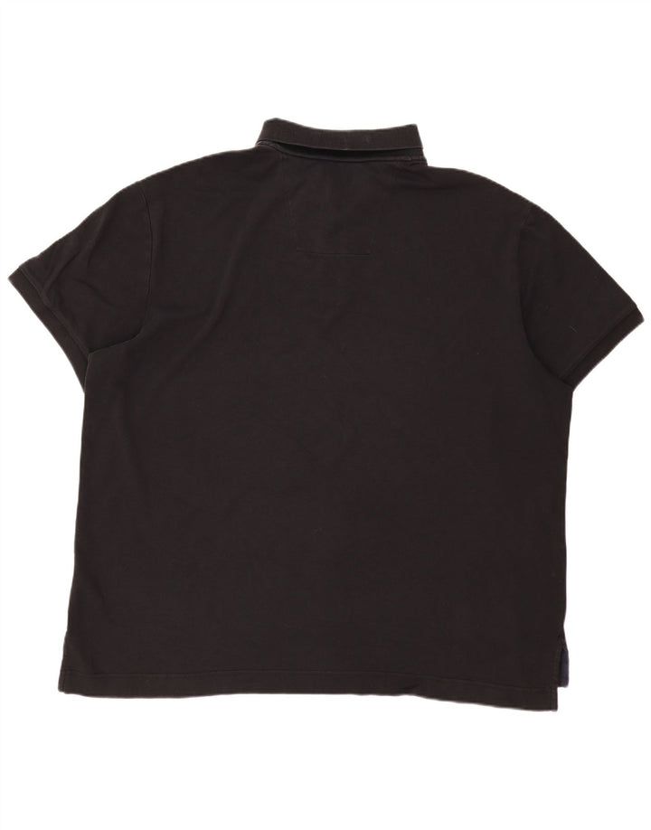 Nautica Mens Polo Shirt 2XL Black Cotton