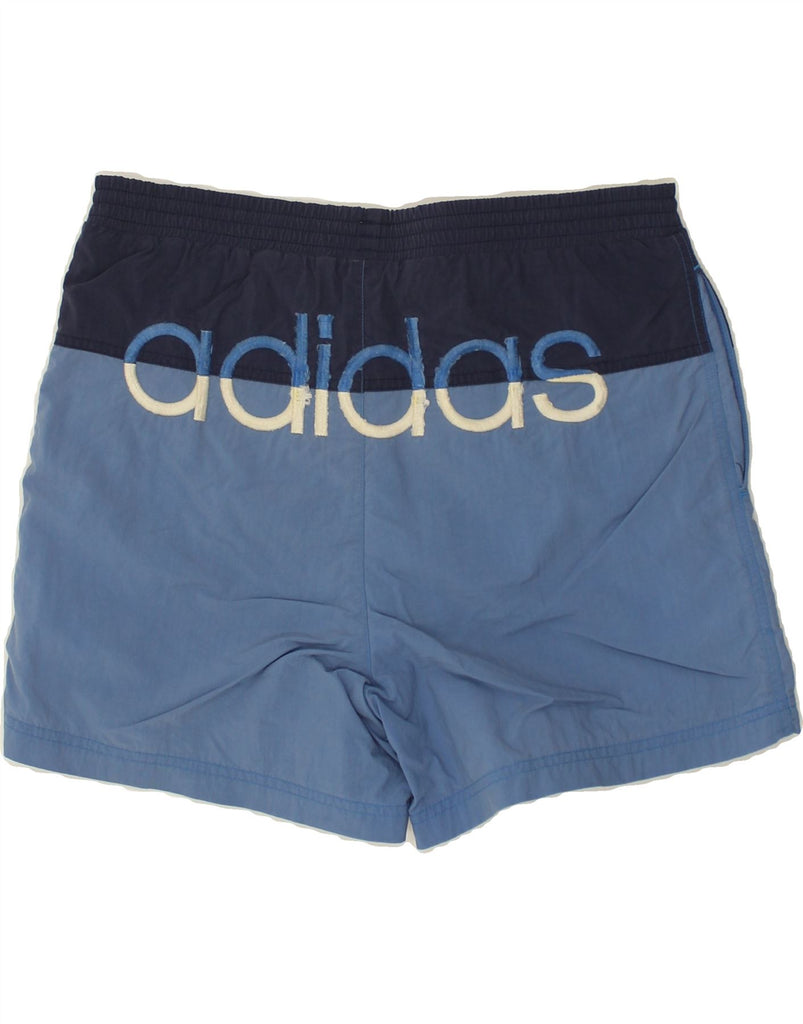 ADIDAS Mens Graphic Sport Shorts Small Blue Polyester | Vintage Adidas | Thrift | Second-Hand Adidas | Used Clothing | Messina Hembry 