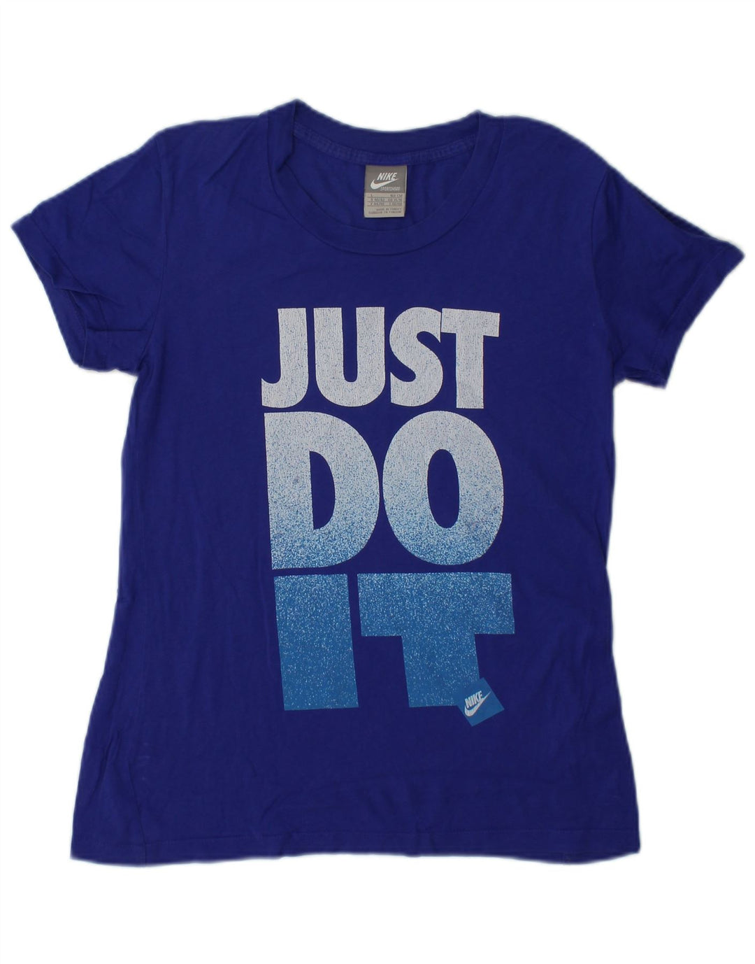 Nike Womens Graphic T-Shirt Top UK 14/16 Large Blue