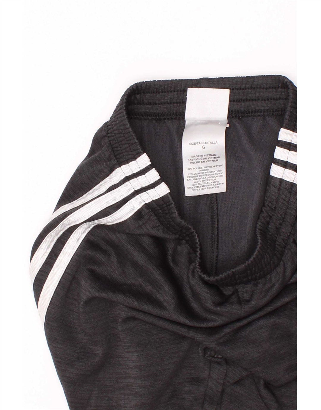 Adidas Boys Tracksuit Trousers Joggers 5-6 Years Grey Flecked Polyester