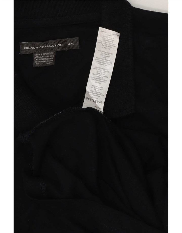 French Connection Mens Polo Shirt 4XL Navy Blue Cotton