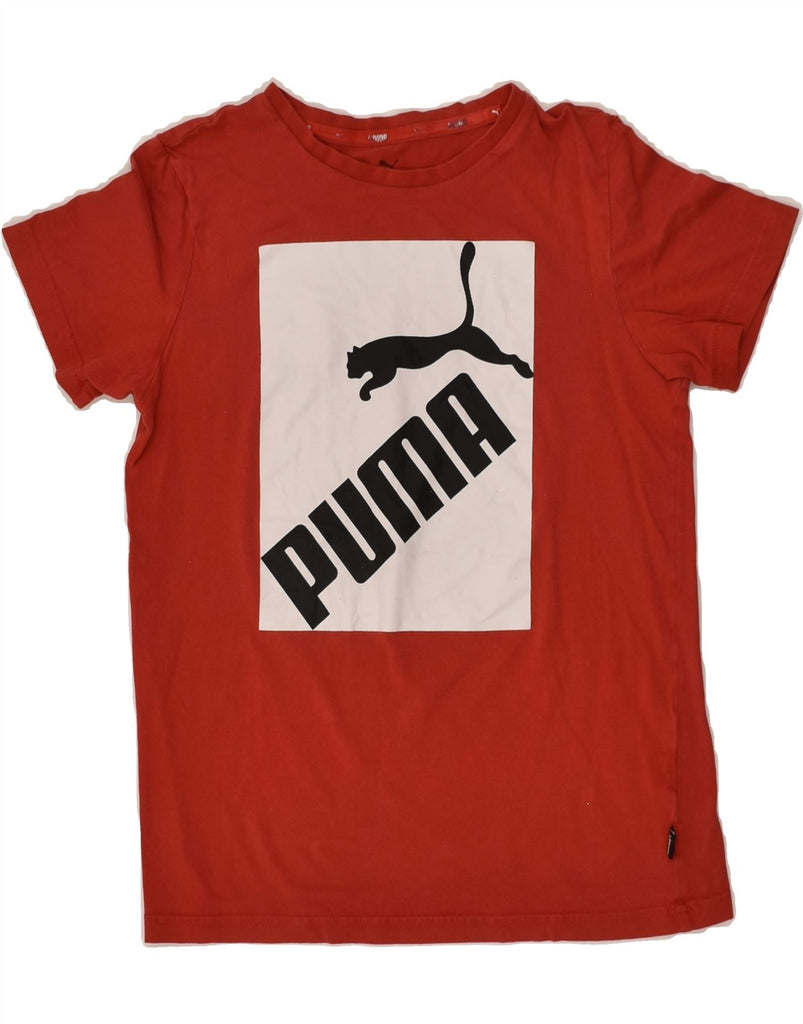 PUMA Boys Graphic T-Shirt Top 11-12 Years Red Cotton | Vintage Puma | Thrift | Second-Hand Puma | Used Clothing | Messina Hembry 