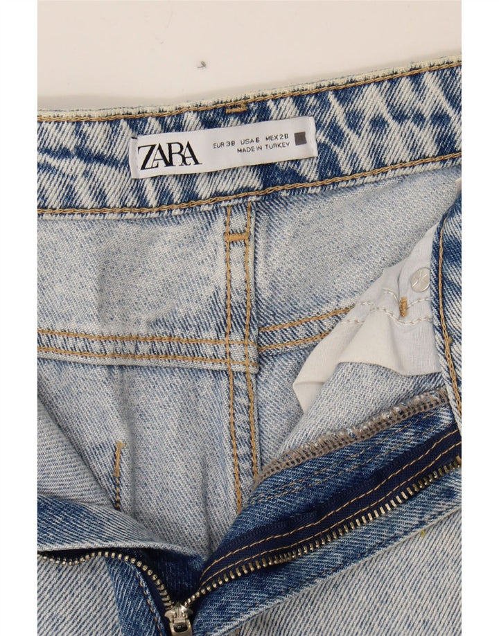 ZARA Womens High Rise Distressed Bootcut Jeans EU 38 Small W28 L29 Blue Vintage Zara and Second-Hand Zara from Messina Hembry 
