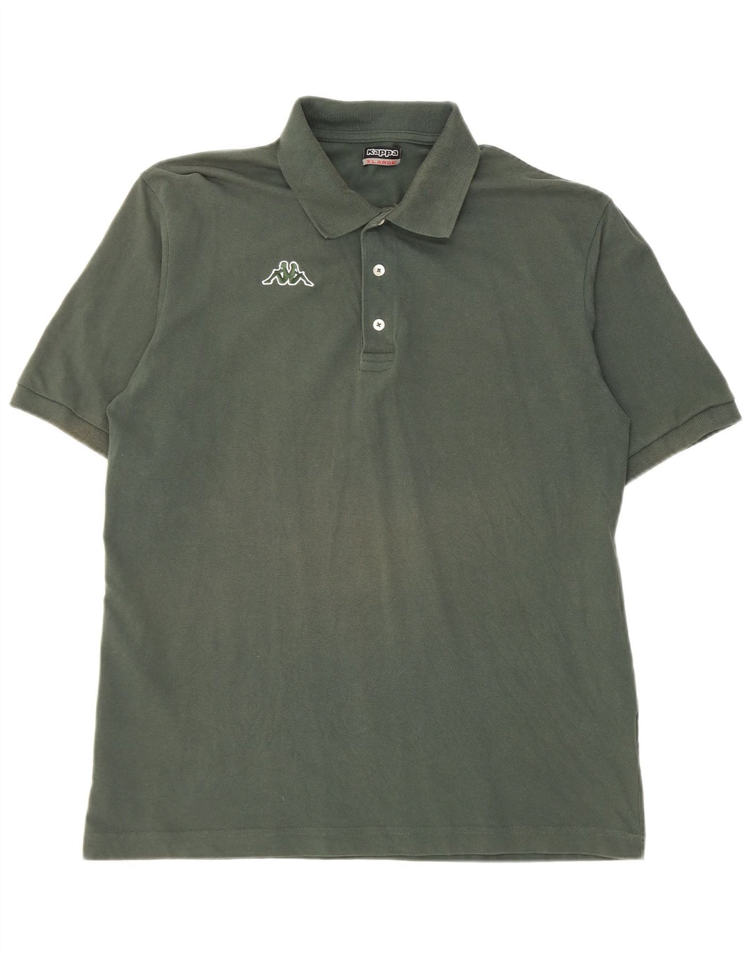 Kappa Mens Polo Shirt XL Green Cotton