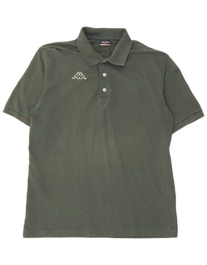 Kappa Mens Polo Shirt XL Green Cotton