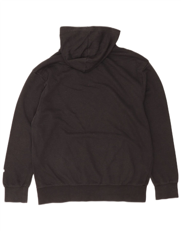 Adidas Mens Graphic Hoodie Jumper Medium Black Cotton