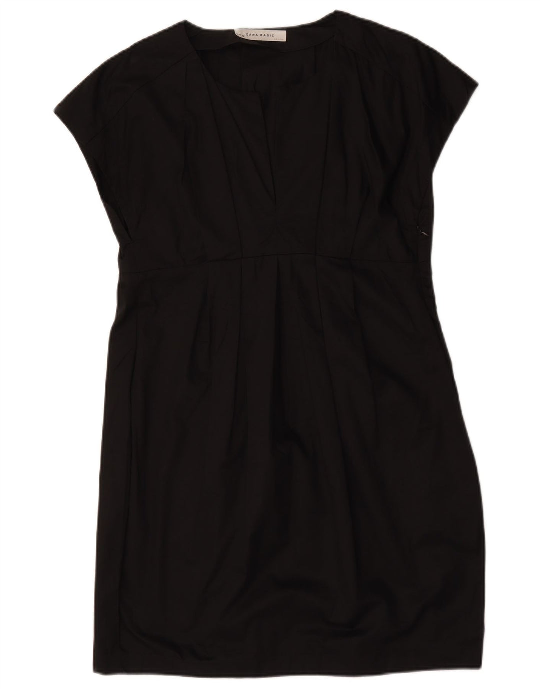 Zara Womens Sheath Dress UK 14 Large Black Cotton