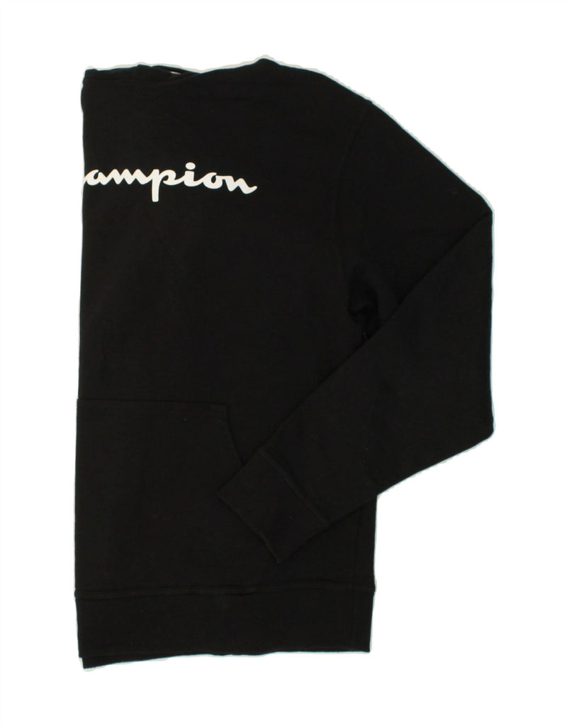 CHAMPION Mens Graphic Hoodie Jumper Large Black Cotton | Vintage Champion | Thrift | Second-Hand Champion | Used Clothing | Messina Hembry 